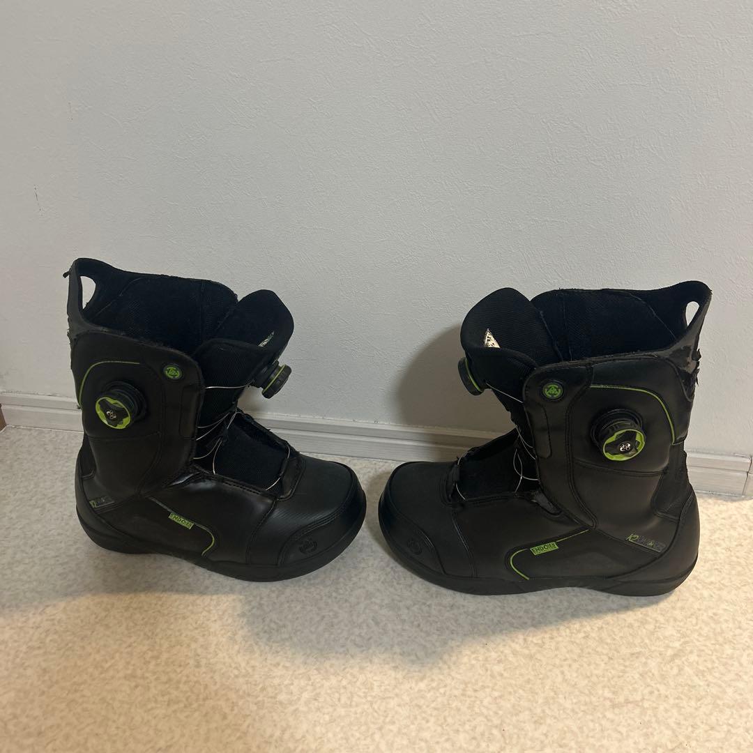 k2クィッカースノーボードブーツ ブラック ダイヤル式27.0cm