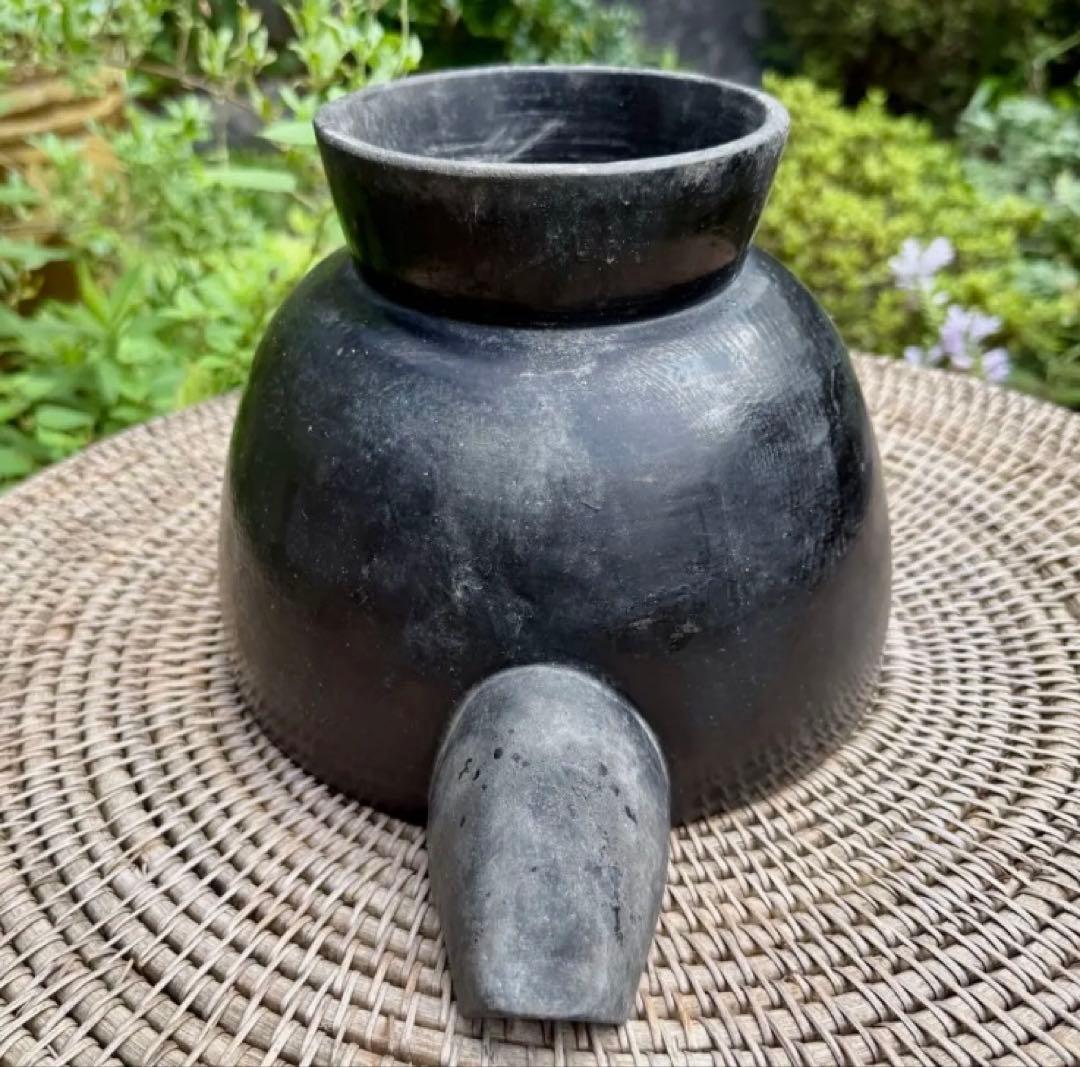 京都　アンティーク　伝統的な漆器ボウル 注ぎ口付き