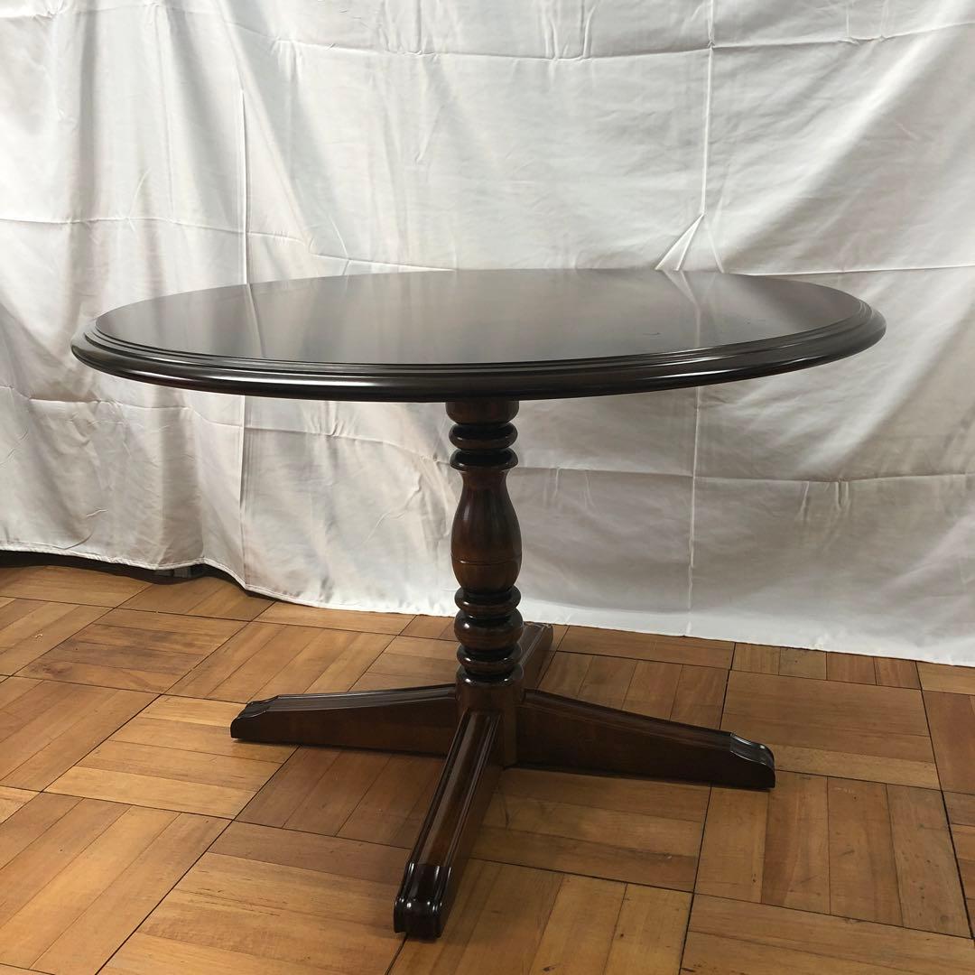 カリモク　コロニアル　100cm ダイニングテーブル　ラウンド　丸テーブル　H