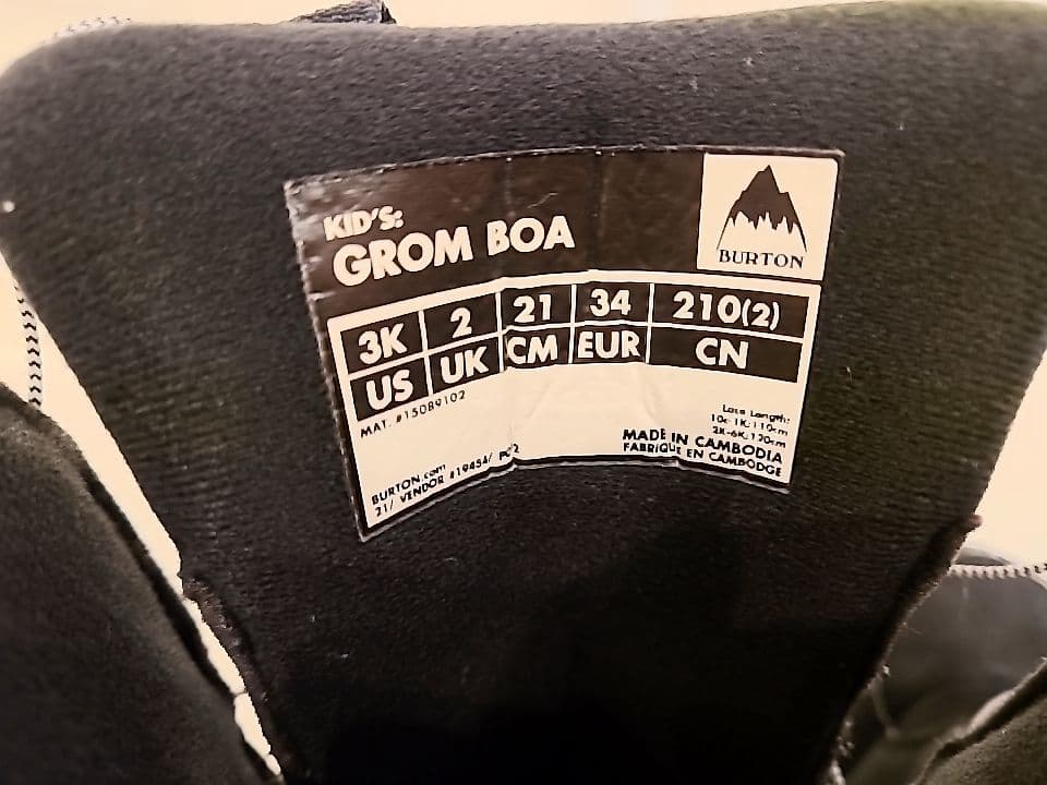 BURTON GROM BOA 21cm キッズ スノボ