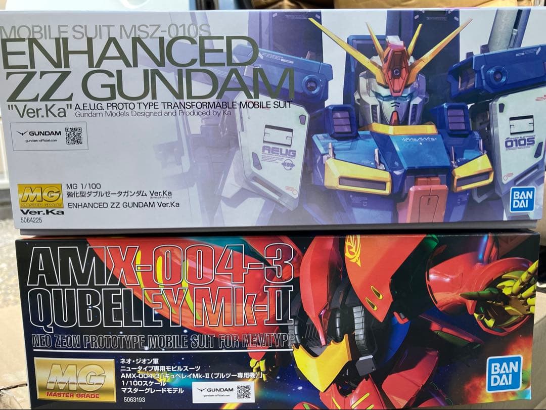 ガンプラMG ZZ関連2種セット 強化型ZZ／キュベレイMk-Ⅱ 未組立