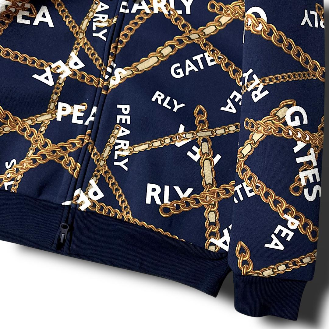 定価63,800円 0 パーリーゲイツ チェーンロゴ柄 セットアップ 上下セット