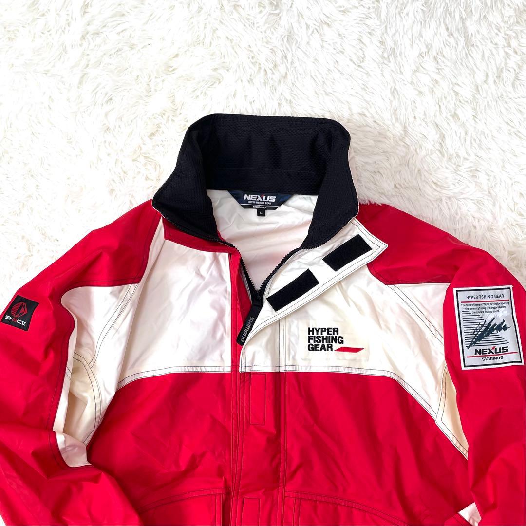 未使用 SHIMANO NEXUS 船釣り対応 高耐水 レイン上下 L 尻パッド