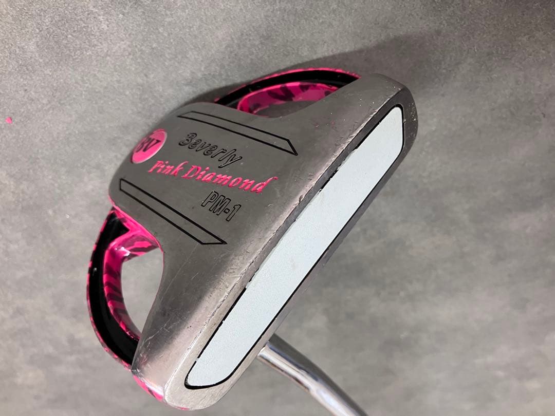 かわいい！ヒョウ柄　マレットパター PINK-DIAMOND PM-1 ゴルフ