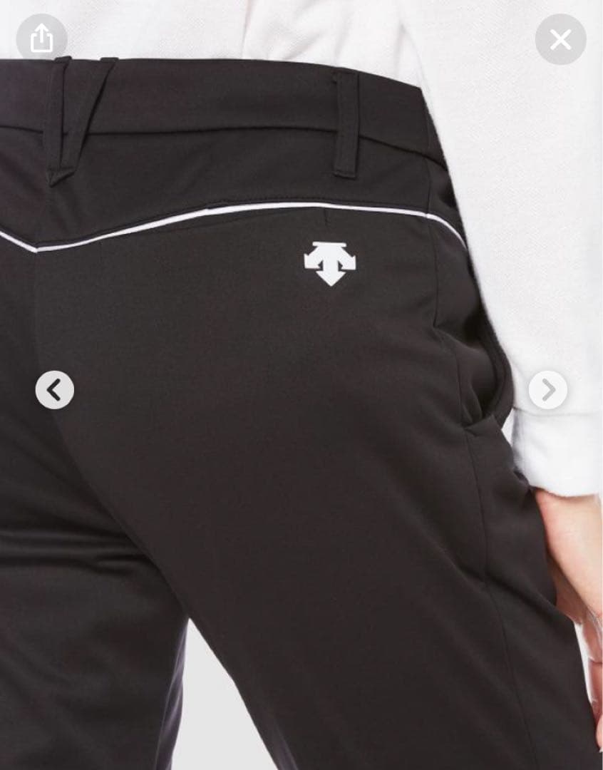 美品 DESCENTE デサントゴルフ ボンディングパンツ 58 SS 黒