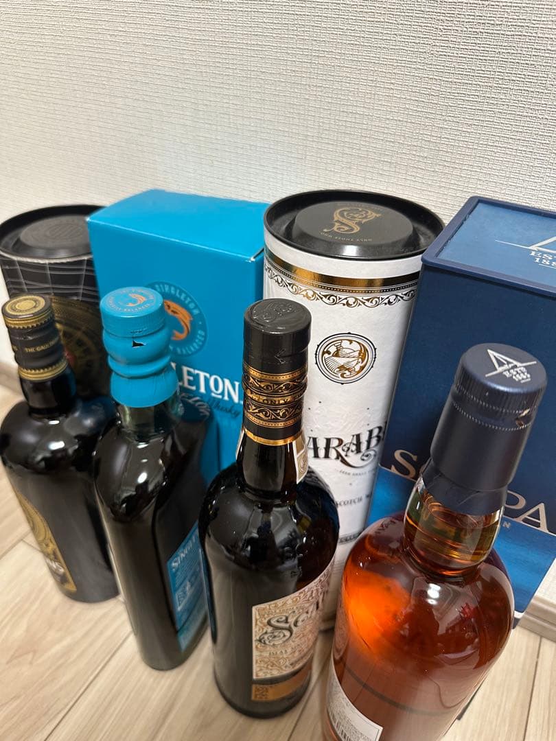 ゴールドロンズ、シングルトン18年、スカラバス、スキャパスキレン4本セット