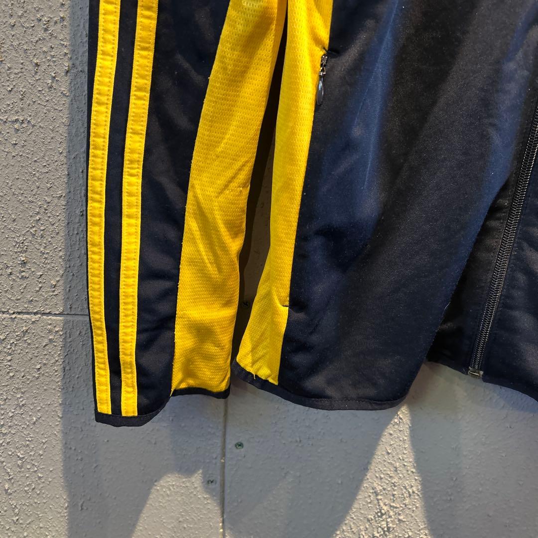 adidas トラックジャケット　ファイヤーバード　ネイビー×黄色　XL