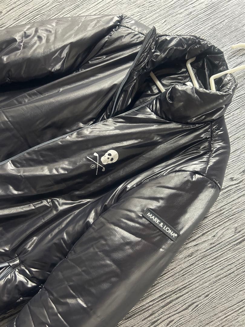 未使用に近い★ MARK&LONA ブルゾン ダウン ジャケット 黒マーク&ロナ