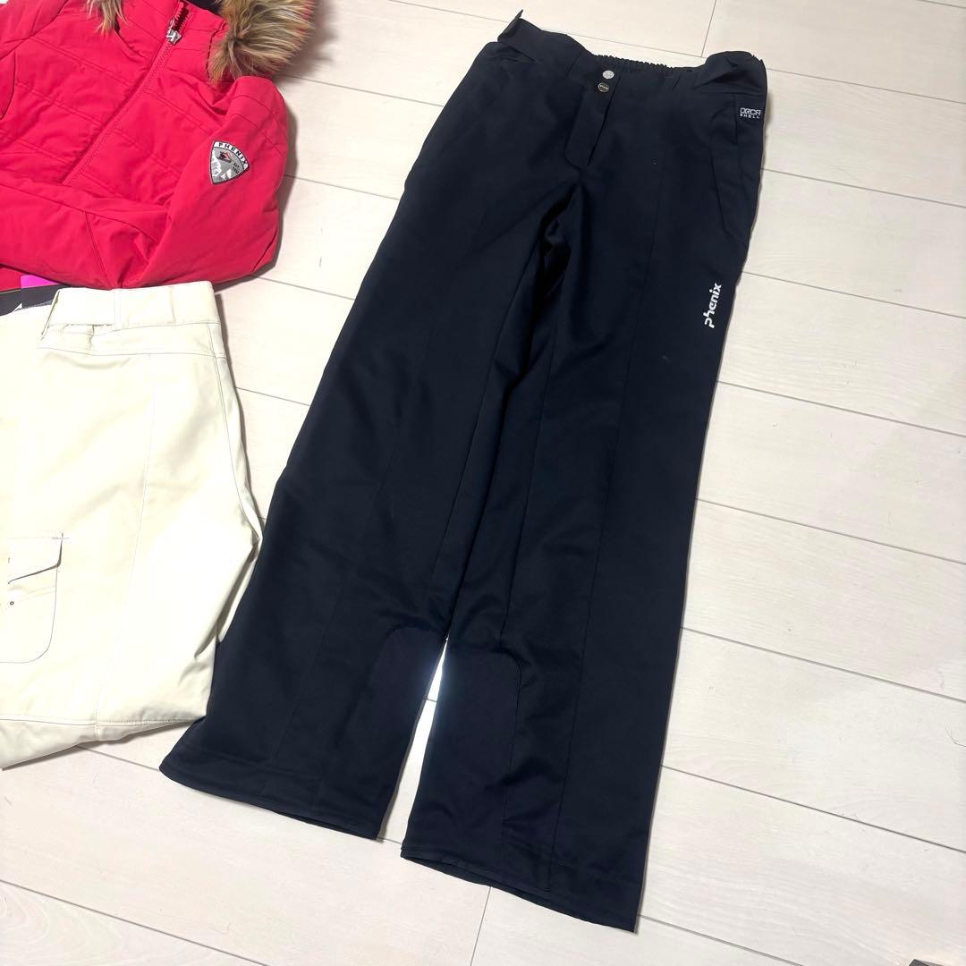 フェニックス レディーススキーウェア上下セット ピンク ブラック ファー