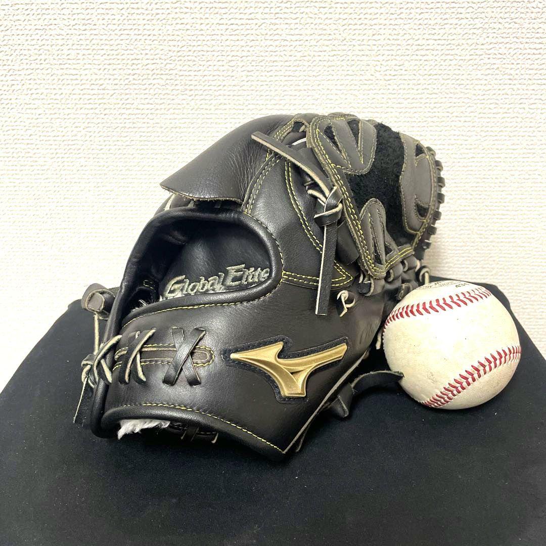314 ミズノ グローバルエリートGA 極美品 軟式 少年 投手用グローブ