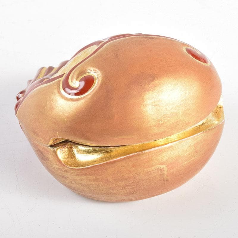 茶道具　竜谷焼　宮川香雲作　木魚香合　共箱　V　R4892