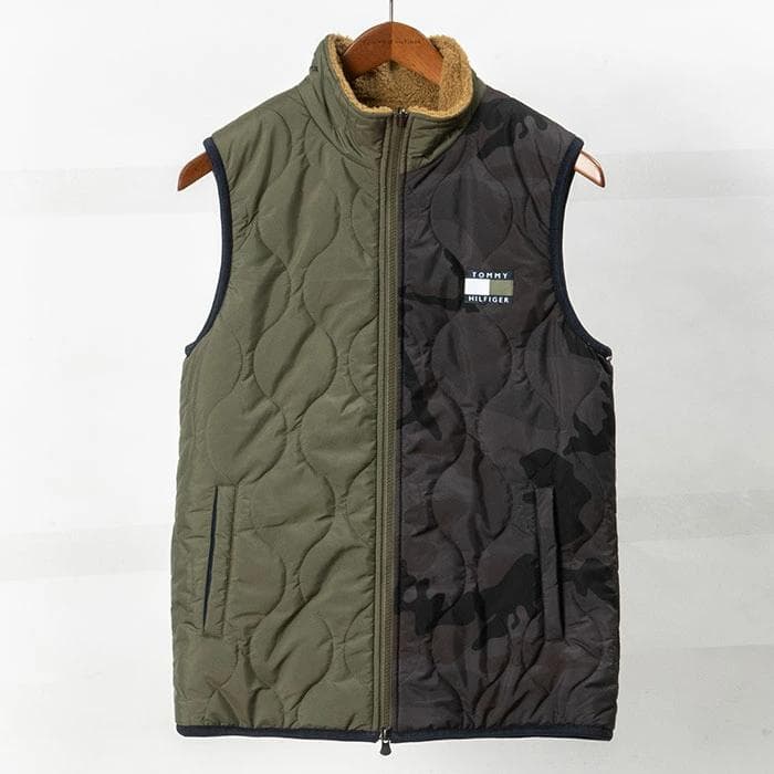 【新品未使用】トミーヒルフィガーフリースベスト (THMA369)OL　L