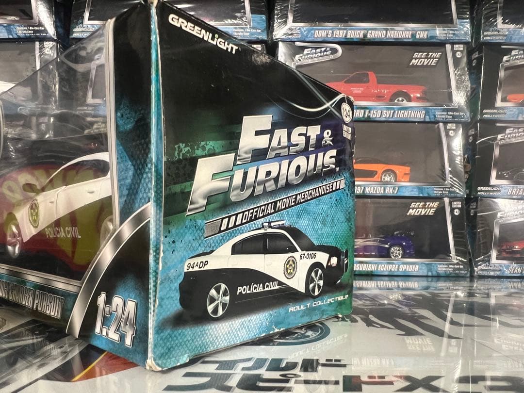 ミニカー FAST&FURIOUS RIO POLICE CHARGER 1/24
