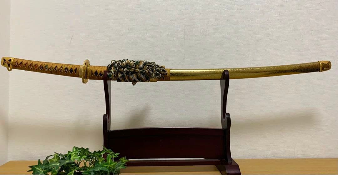 【特選模造刀/金彩黄金拵】日本刀 太刀 とんでもなく美しい拵 儀礼 儀式 威光