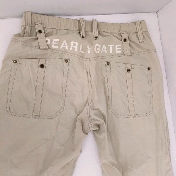PEARLY GATES ゴルフウェア パンツ 6 XL ベージュ バックロゴ