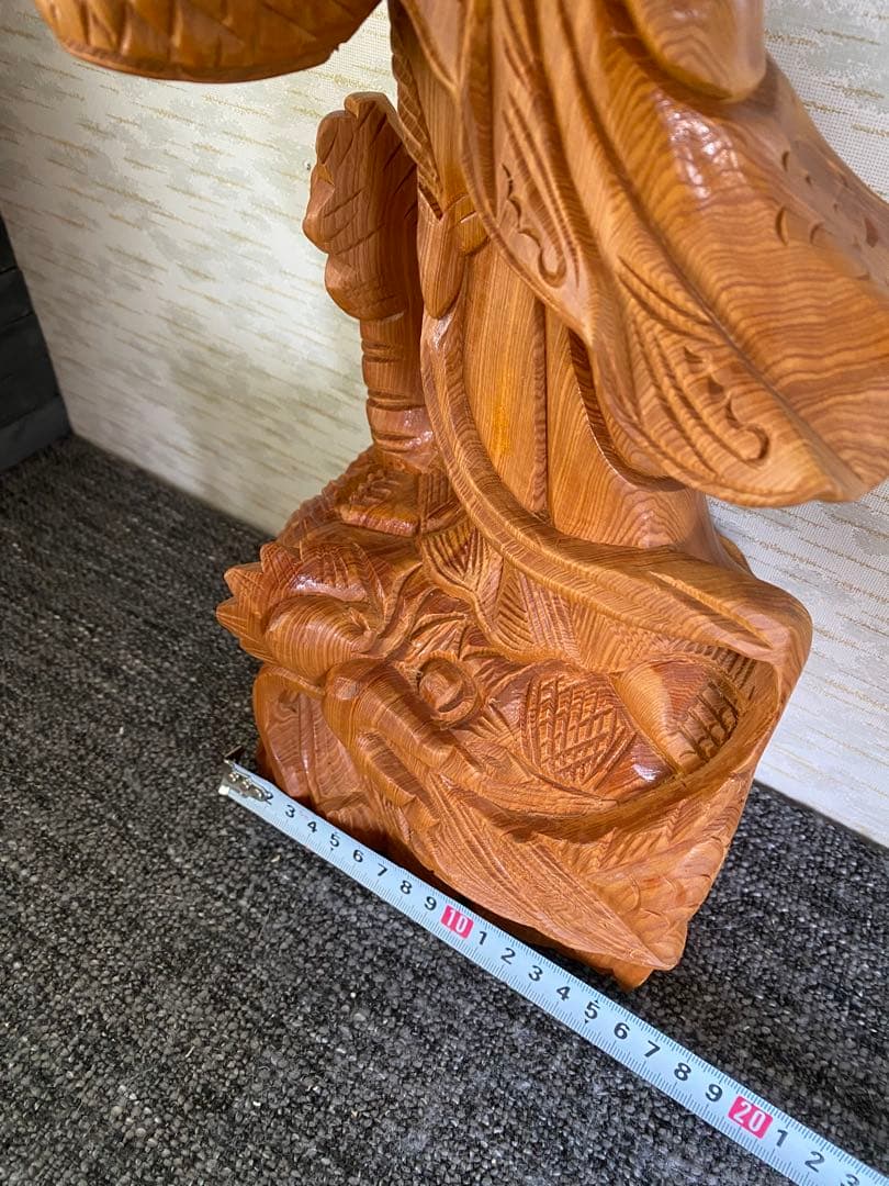 木製 観音像　観音菩薩　立像　仏像　置物　彫刻