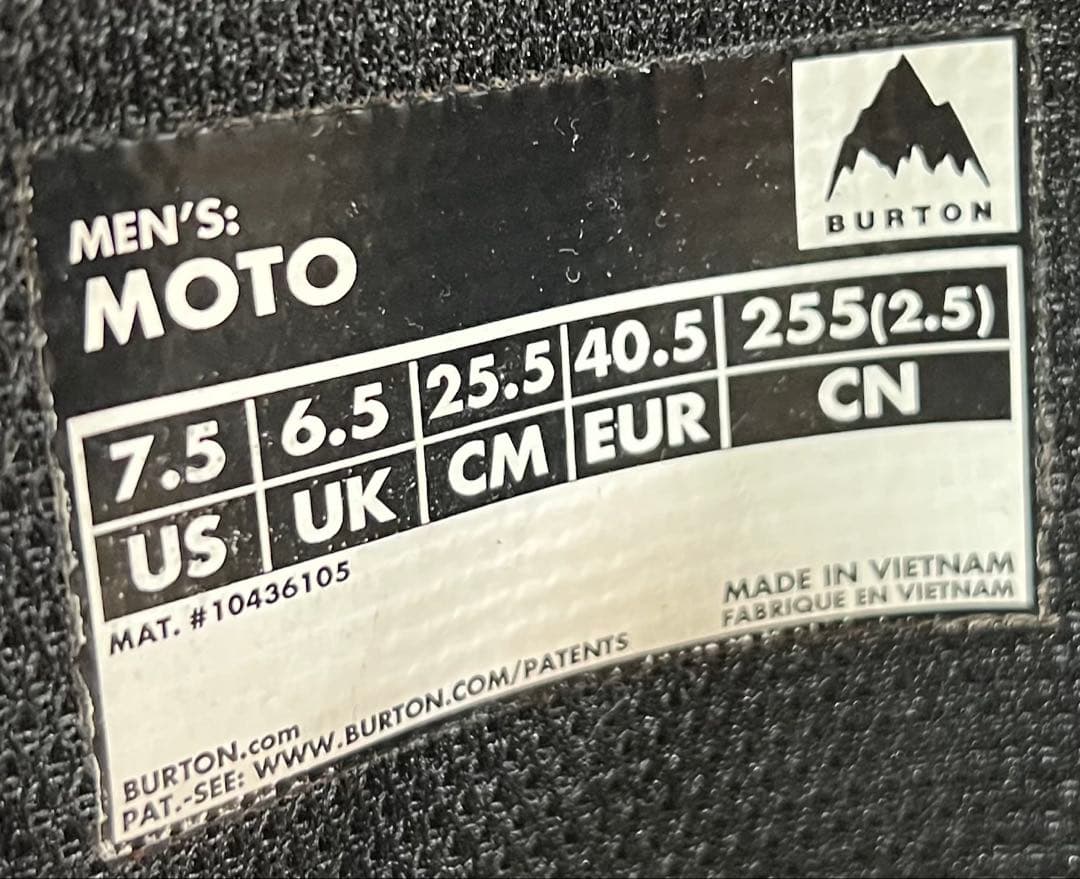 【即日発送】BURTON スノボブーツMOTO モト25.5cm