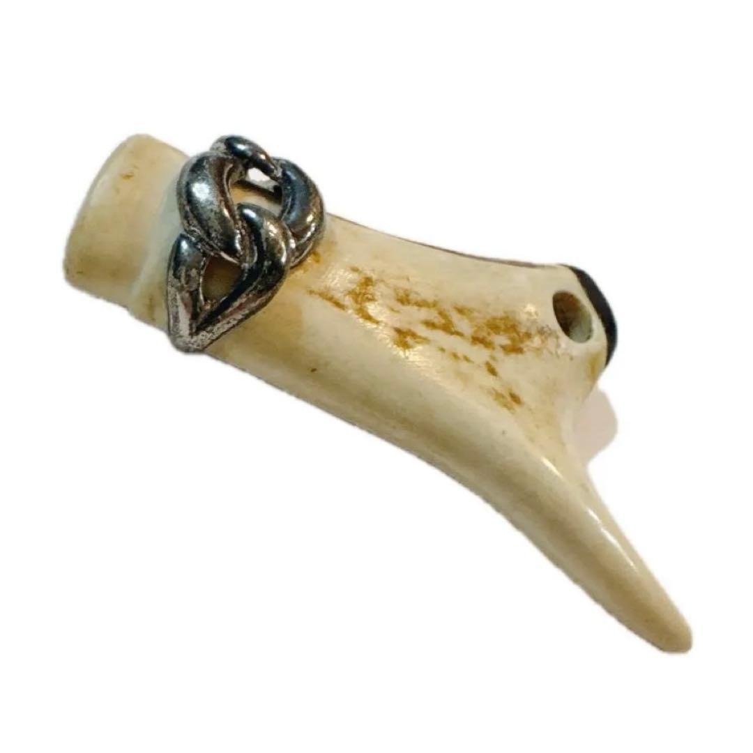 鹿角笛　ハンドメイド　1点物　完全フルオーダーメイド　角　ペンダントトップ