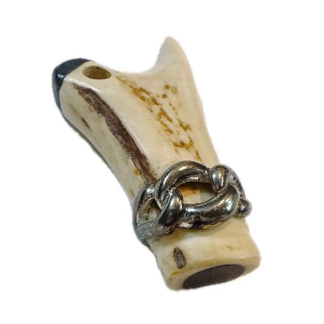 鹿角笛　ハンドメイド　1点物　完全フルオーダーメイド　角　ペンダントトップ