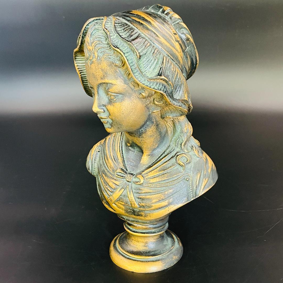 女性胸像 ジャン＝バティスト・グルーズ「壊れた甕」レプリカ 石膏製 R8SB24