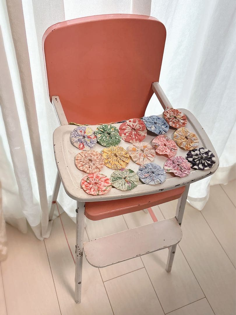 ピンク＆ホワイト♡ヴィンテージ Tinドール or チャイルドチェア