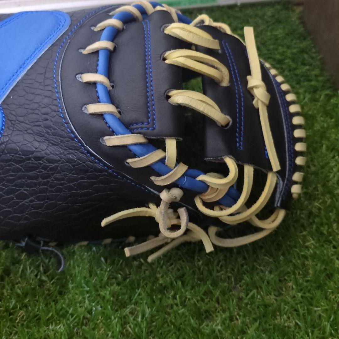 バンダイスポーツ mujiグローブ 硬式用キャッチャーミット ブラック×ブルー