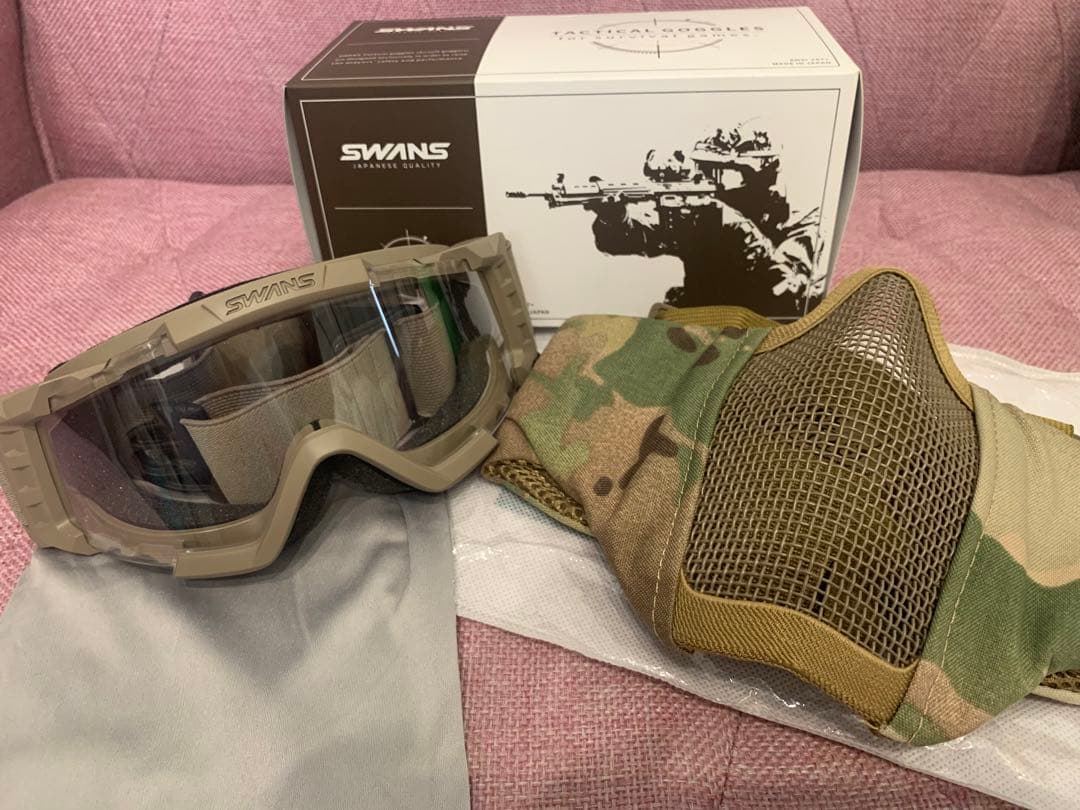 SWANS タクティカルゴーグル ONETIGRIS メッシュフェイスマスク