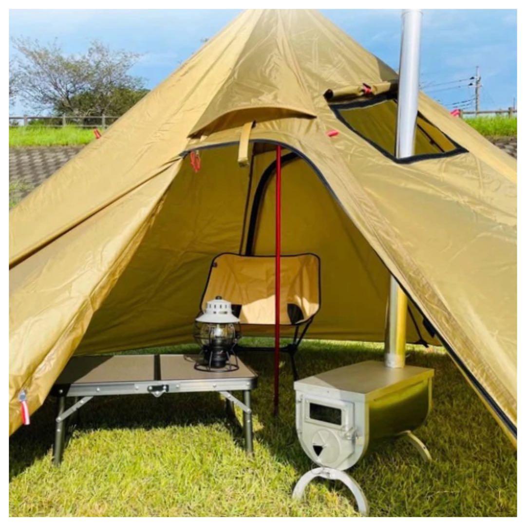 薪 ストーブ アウトドア 調理器具 暖炉 キャンプ 煙突付き 送料無料・匿名配送