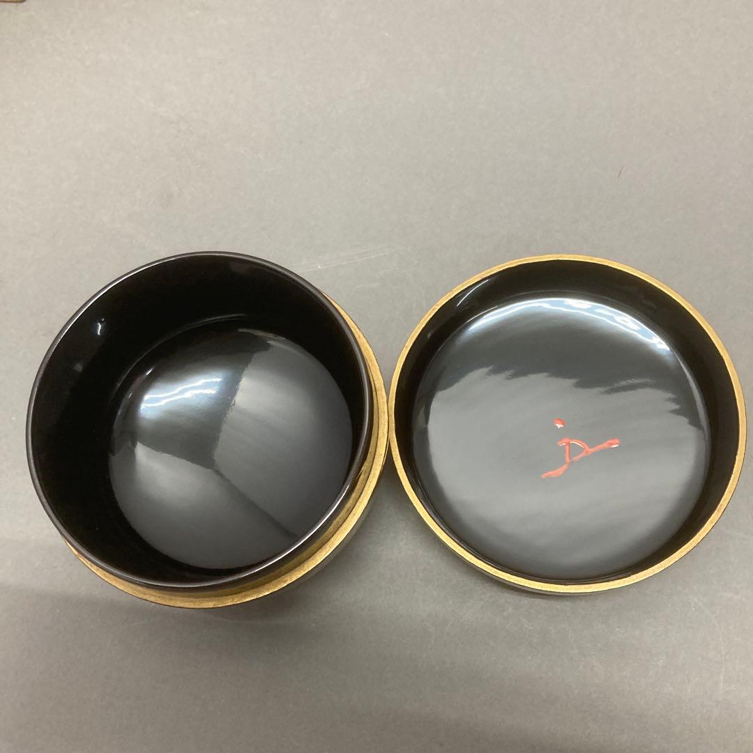 ⭐️茶道具　棗　平棗　鯱蒔絵　不染斎書付　春次造　S119NN