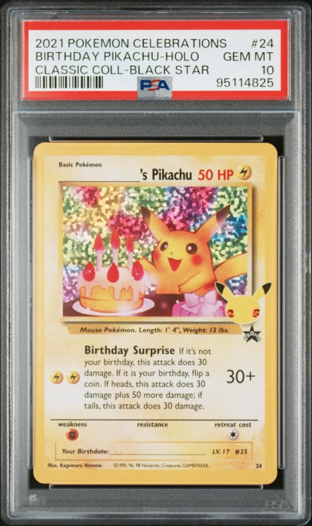 【英語版／PSA10】25周年 お誕生日ピカチュウ