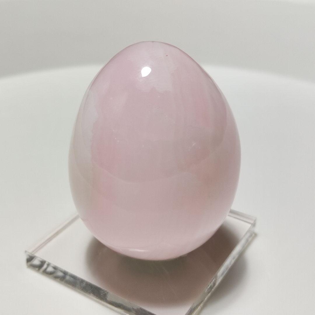 パワーストーン　天然石　ピンクカルサイト　エッグ型　164g　No.258
