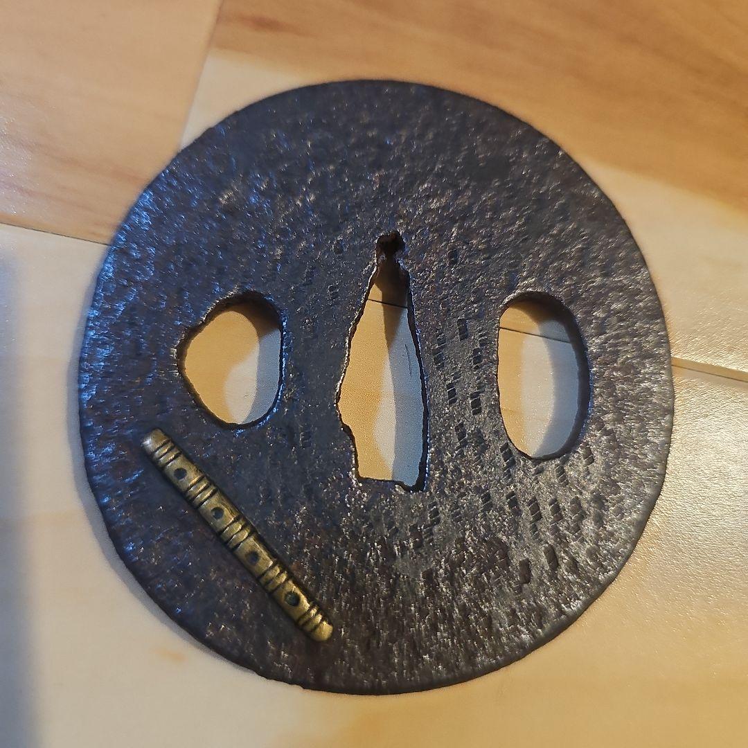 鍔⑭ 縦67mm橫64mm厚さ3mm 時代物　刀装具