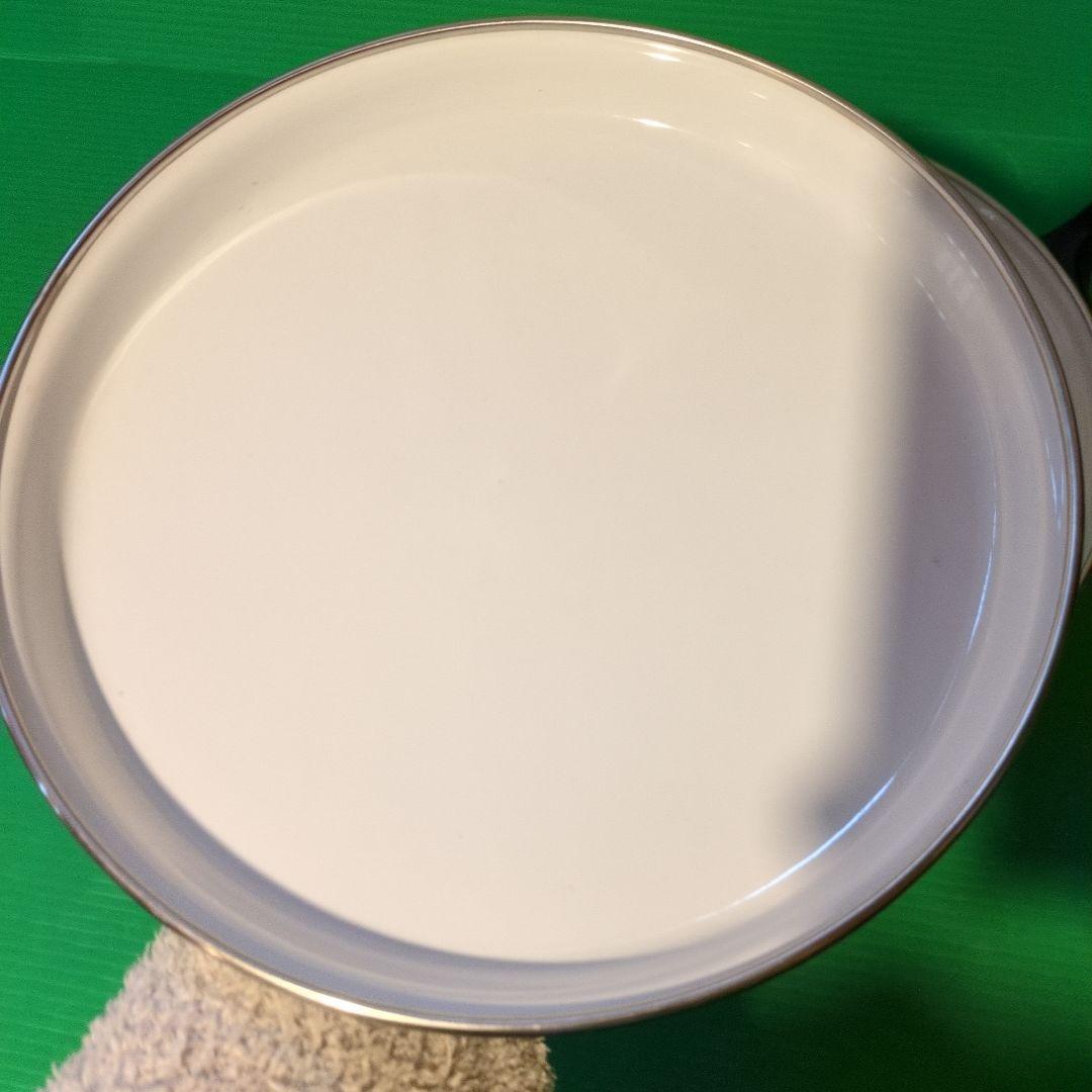 昭和レトロ　野菜柄　ホーロー鍋　デッドストック