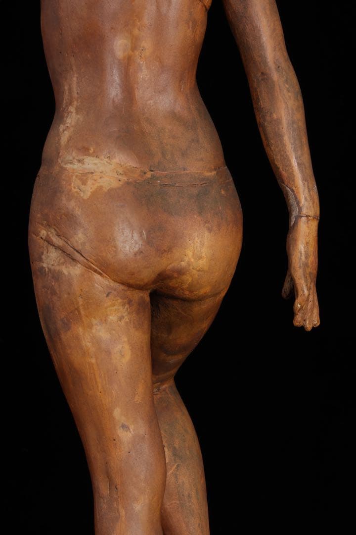 彫刻家【林昭三】石膏 少女像 高さ52㎝ 女性像 人物像 彫刻 美術品 日展会員