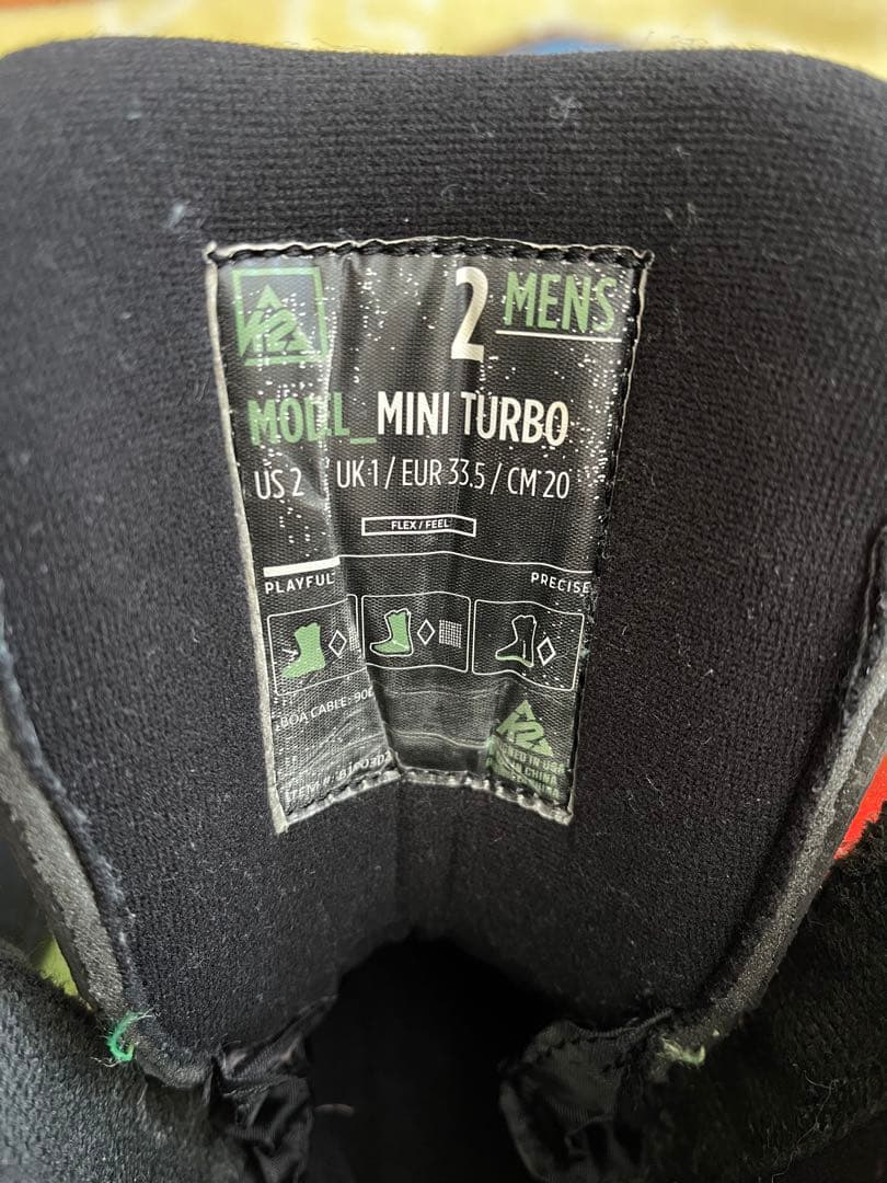 K2 MINI TURBOキッズスノーボードブーツ 20.0/21.0/22.0