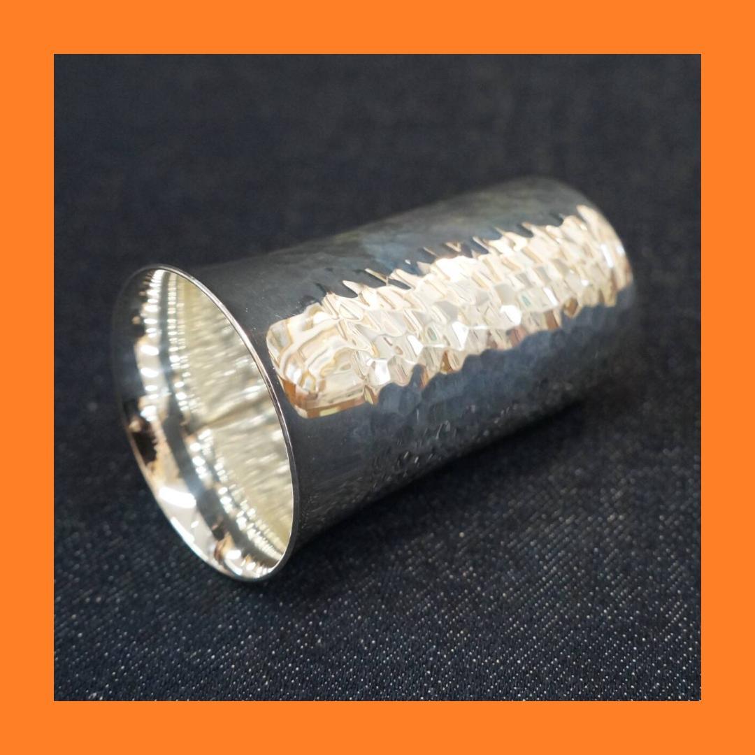 人間国宝 奥山峰石 純銀 ショットカップ 銀製 グラス silver 杯