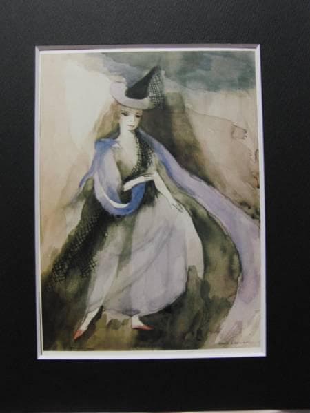 ローランサン、婦人像、レゾネより、希少、版上サイン、新品額装