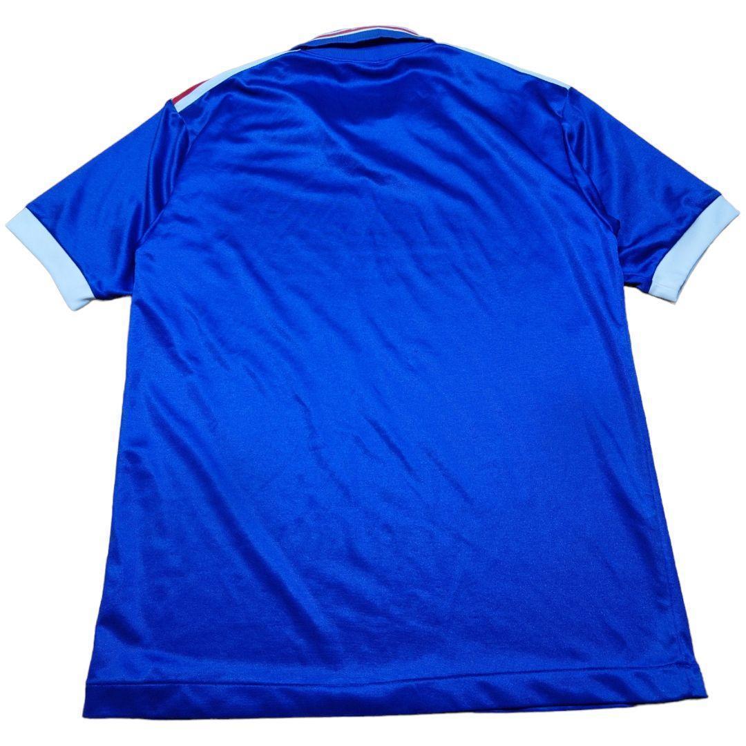 90s adidas　襟付きゲームシャツ　古着　アディダス　デサント製　3ライン