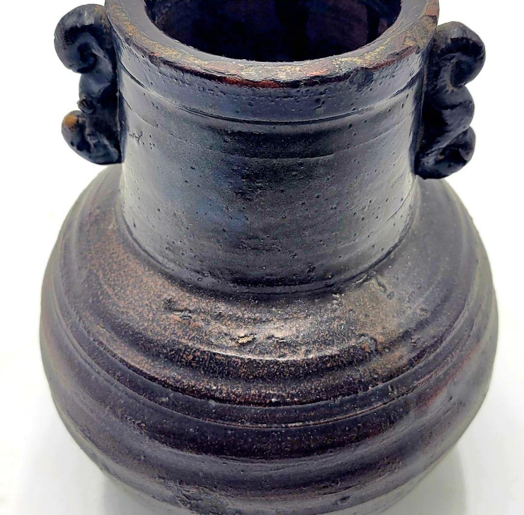 茶道具　耳付き壺　花入れ　九州の焼物？　江戸時代　骨董品、美術品