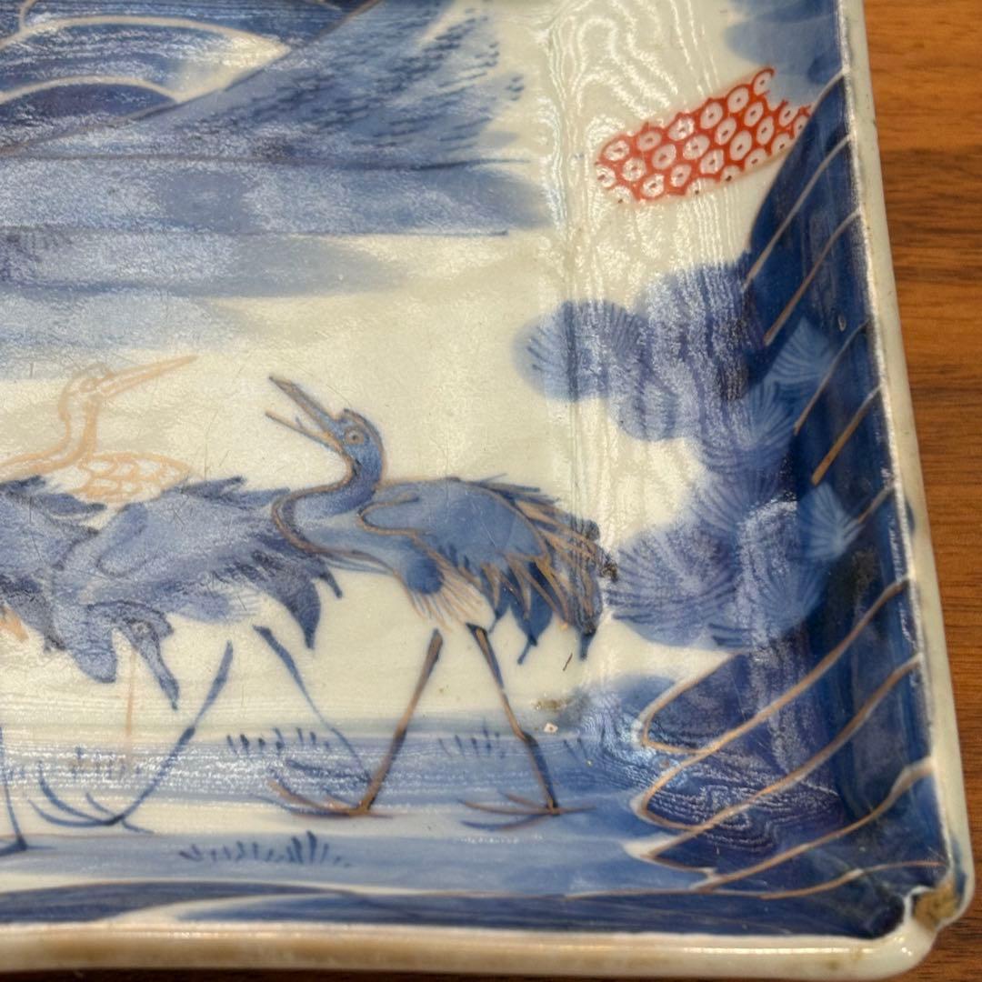 江戸時代　古伊万里　富士山　角皿