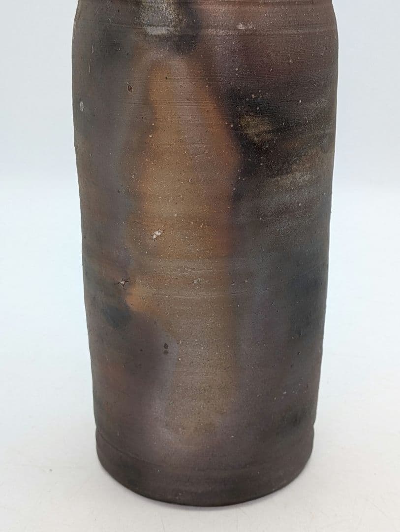 人間国宝 藤原雄 備前焼 桟切花生 用心箱 花入 花器 フラワーベース 花瓶