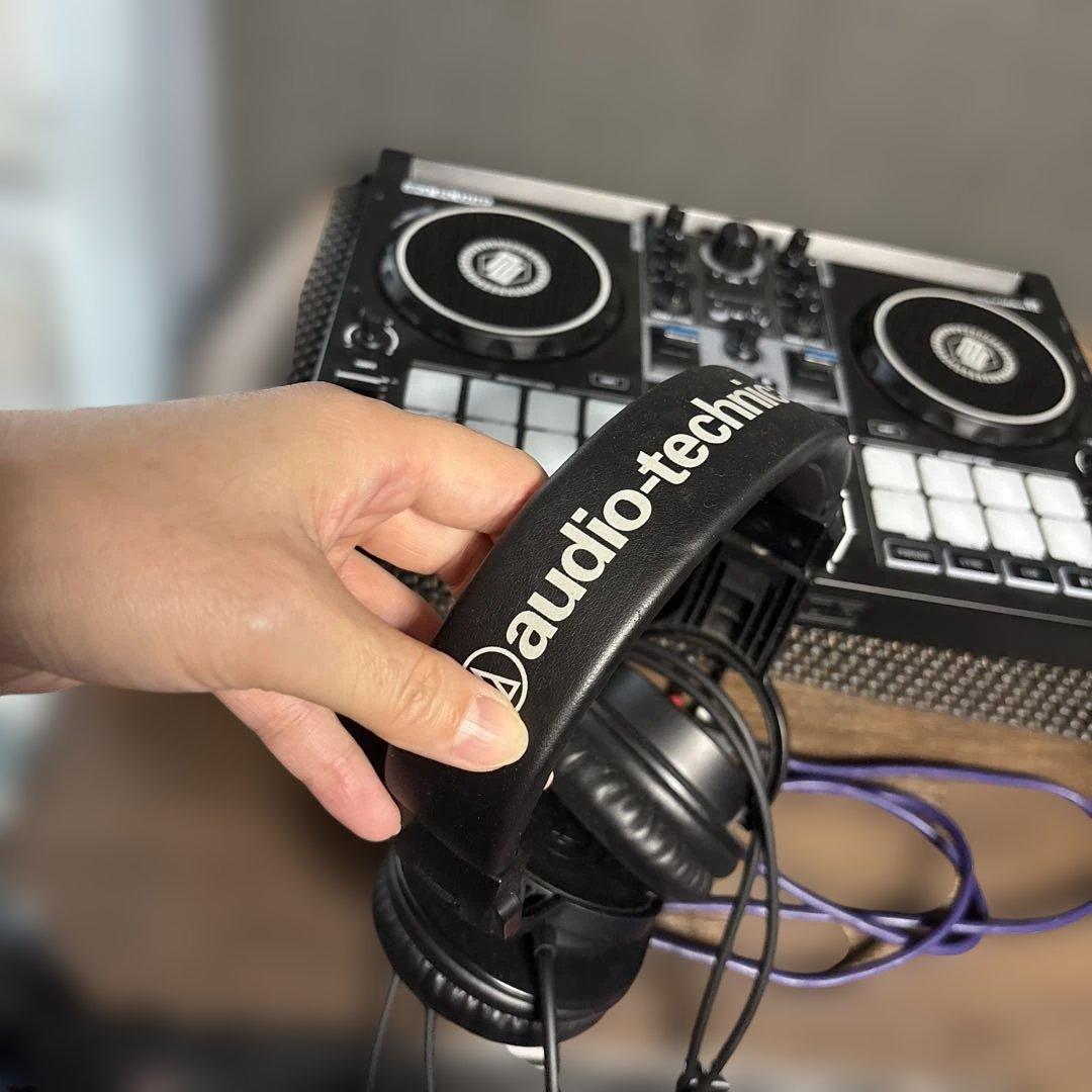 DJコントローラー 黒 + audio-technica ヘッドフォン