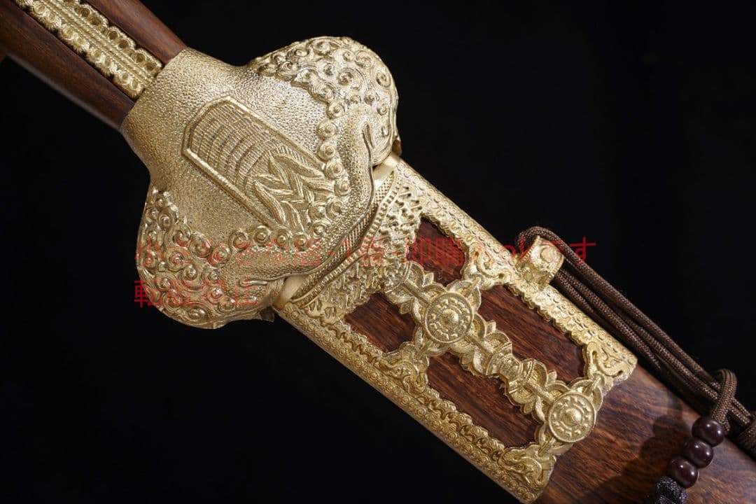 永楽剣模様鋼ねじれ紋様星雲紋 古兵器 武具 刀装具 日本刀 模造刀 居合刀