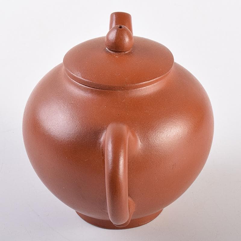 中国　孟臣製　紫砂　朱泥　急須　茶壷　時代箱付　D　R7592