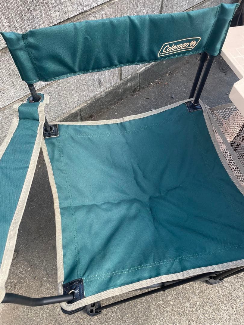 Coleman二人掛けアウトドアテーブルチェア一体型荷物入れ付秋キャンプおまけ付