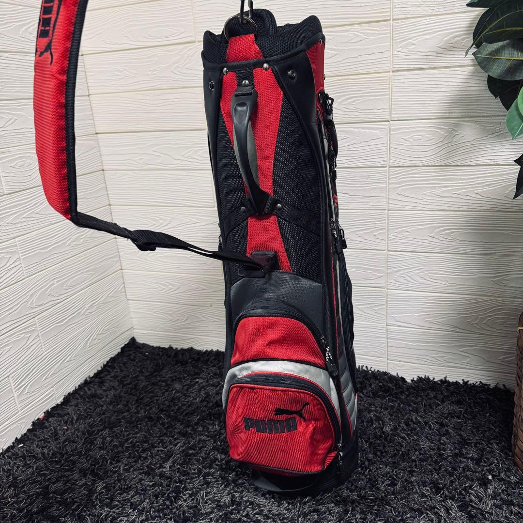 Puma プーマ　ゴルフキャディバッグ 黒/赤