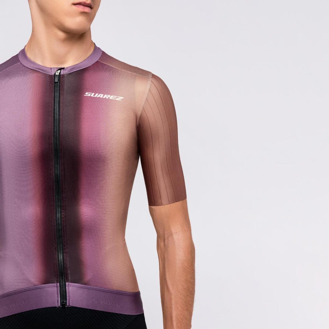 新品サイクルジャージ　SUAREZ　パープル（S）