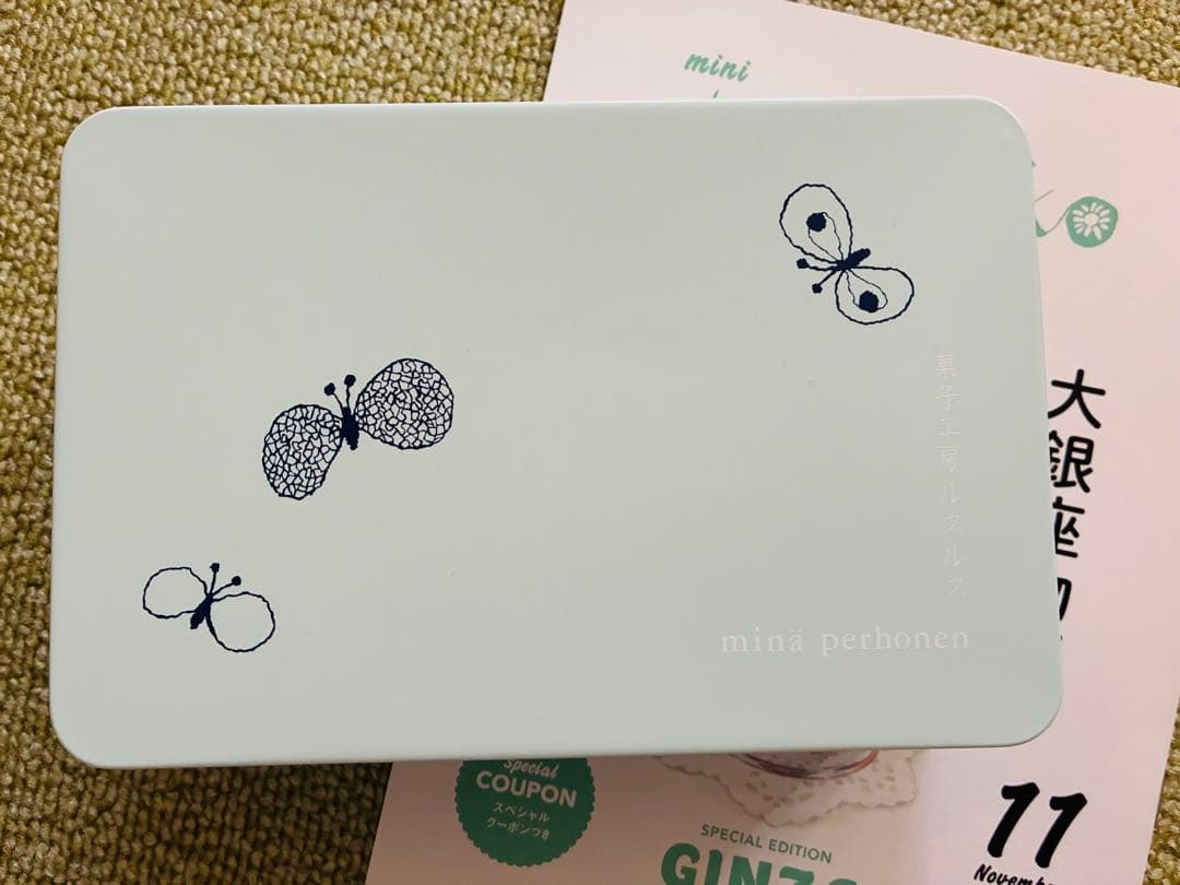 未開封　新品　完売品　ミナペルホネン　ルスルス　クッキー缶