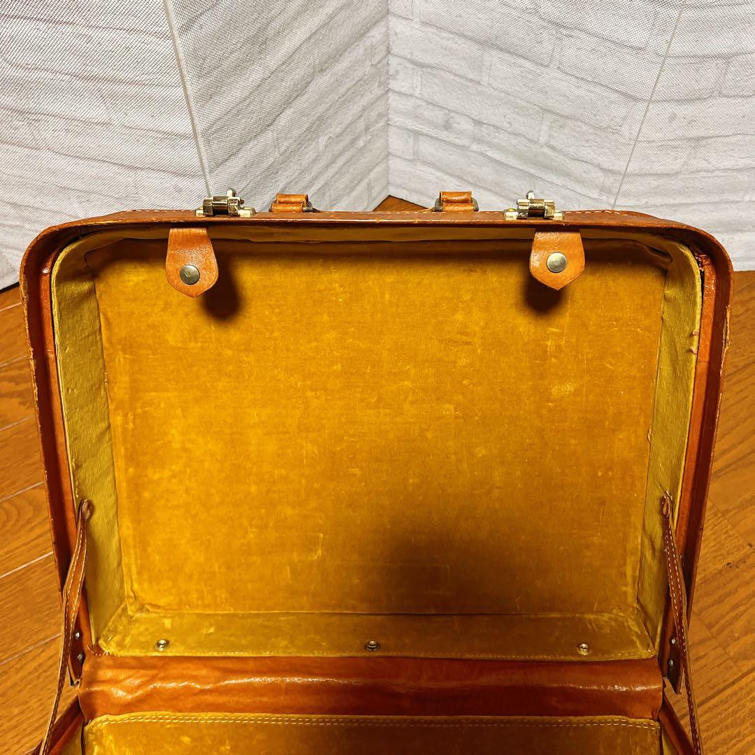 【革製】ヴィンテージ レザートランク 角型ドクターバッグ 大容量 アンティーク