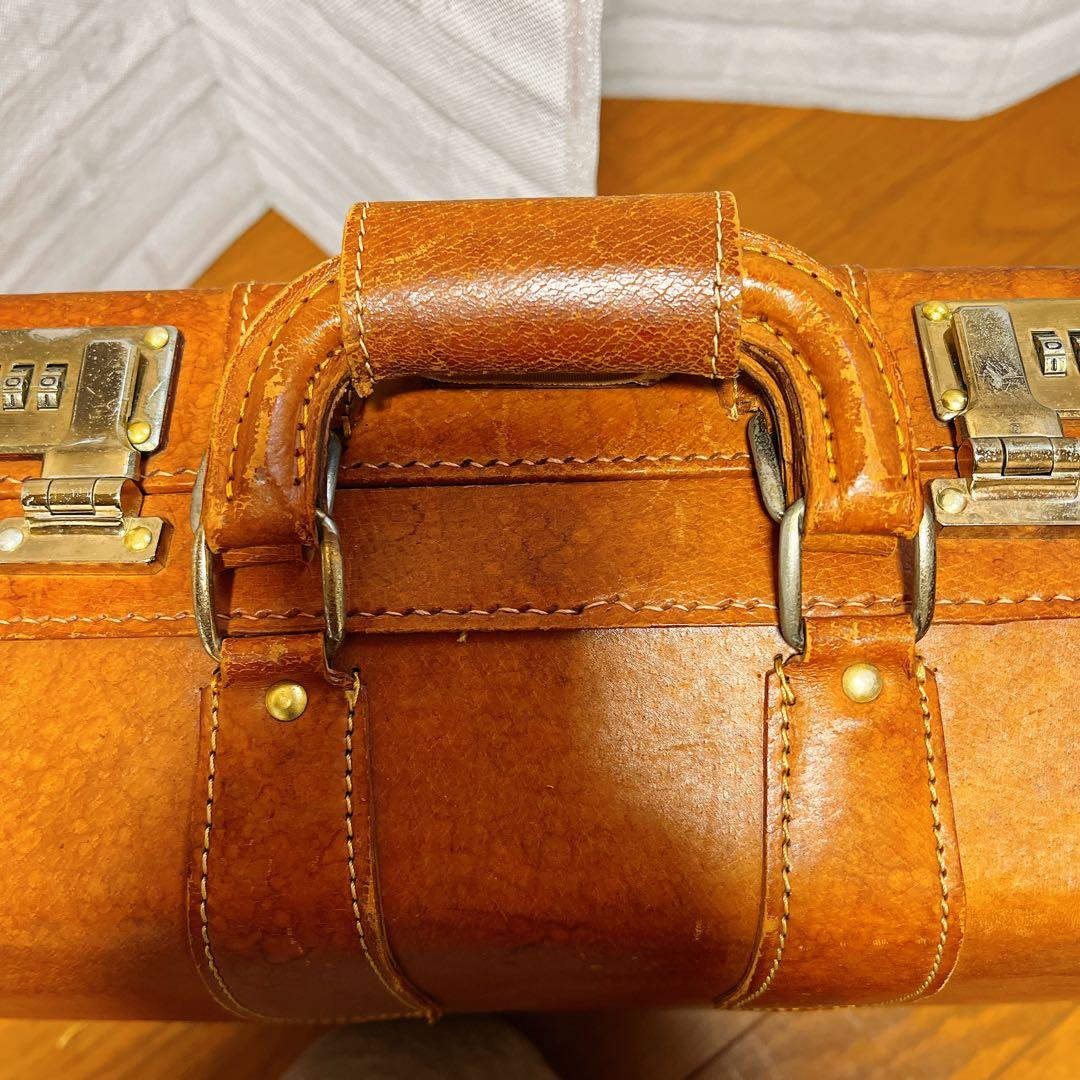 【革製】ヴィンテージ レザートランク 角型ドクターバッグ 大容量 アンティーク
